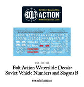 Soviet slogans and numbers B decals